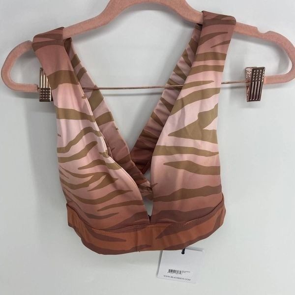 Beach Riot Sport Kelly Jungle Rust pink tan Ombre Workout Bra NWT Womens Large