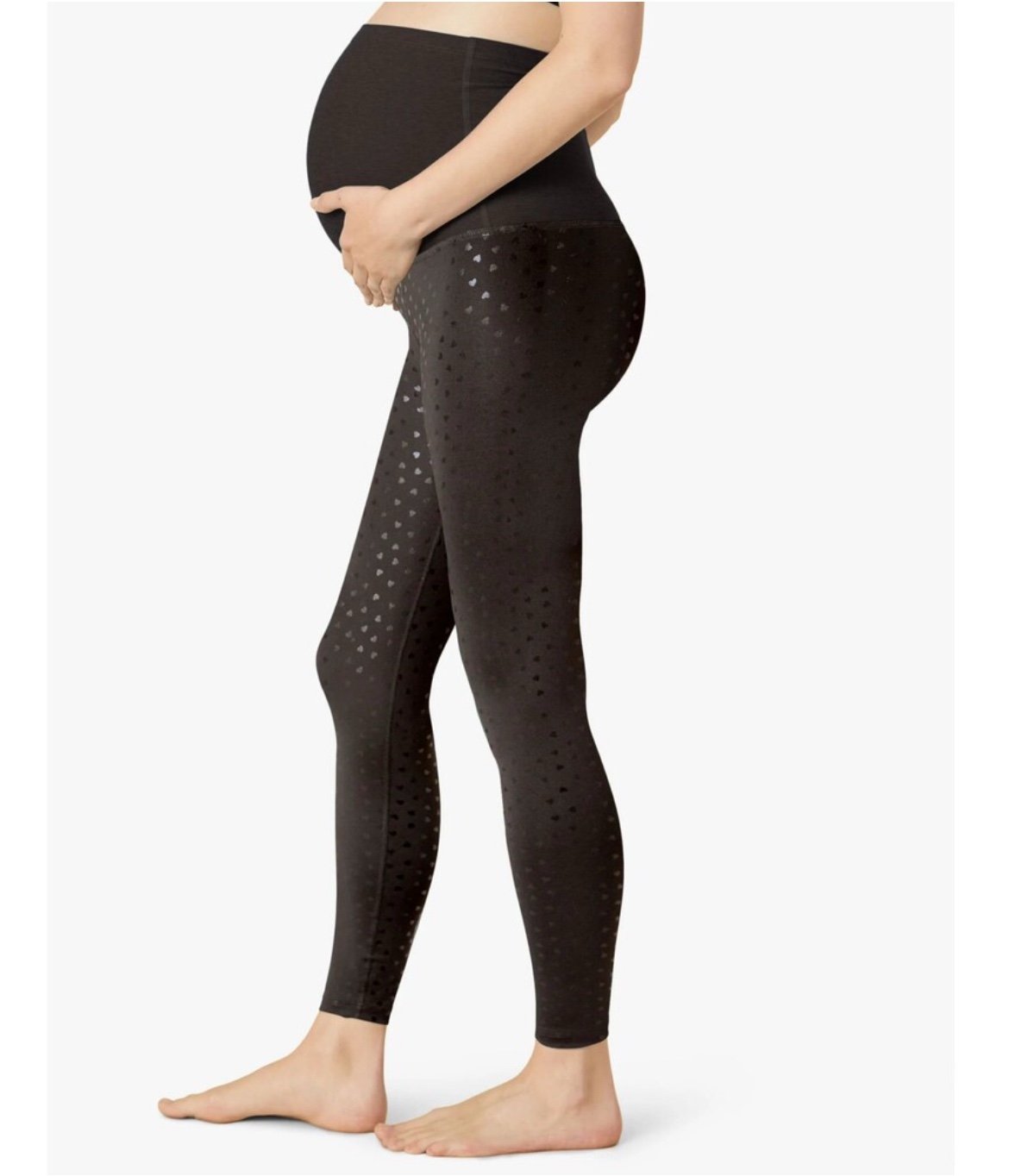Beyond Yoga Leggings Hearts PowerShine High Waisted Maternity