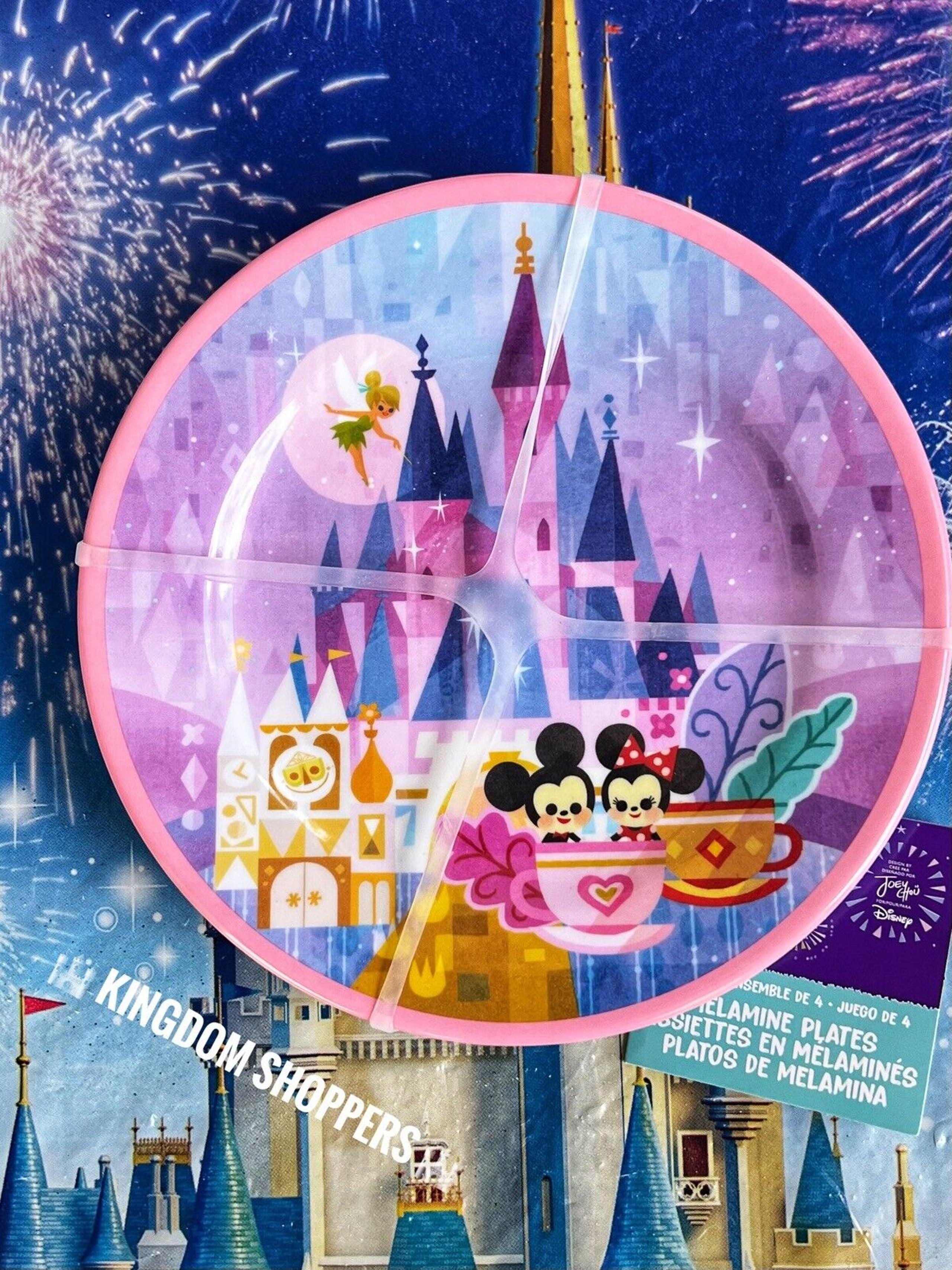 2023 Disney Parks Joey Chou Cinderella Castle Magic Kingdom Plastic Sm Plate Set