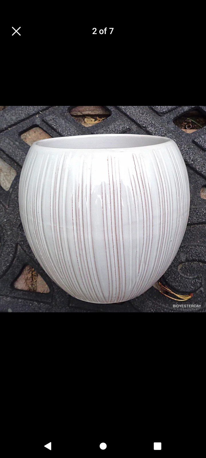 FRANKOMA white tiki bar coconut mug MCM midcentury barware art pottery