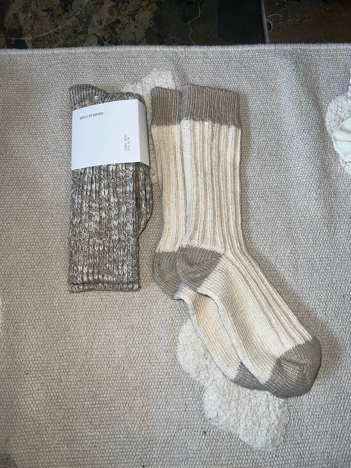 Deiji Studio Woven Sock Bundle 35-38 Organic Cotton New