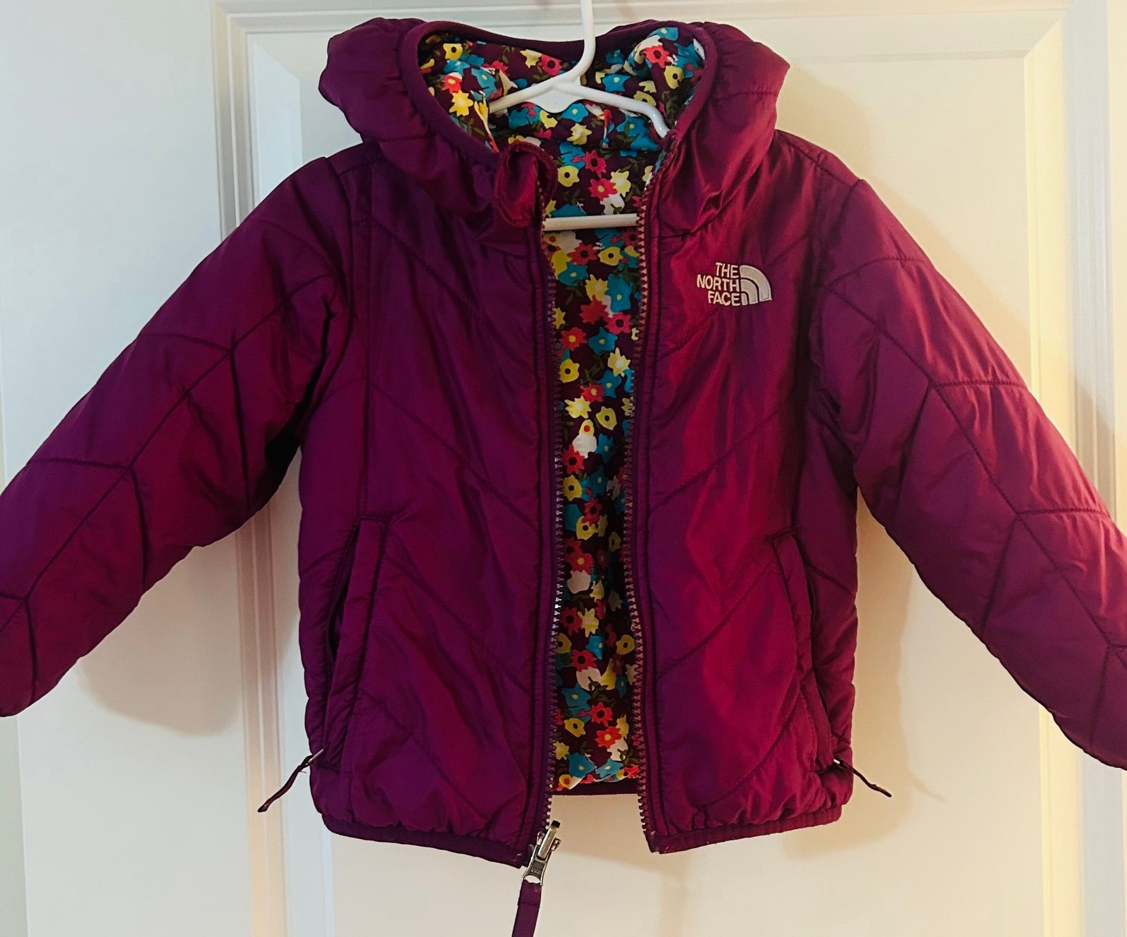 2t purple Northface puffer