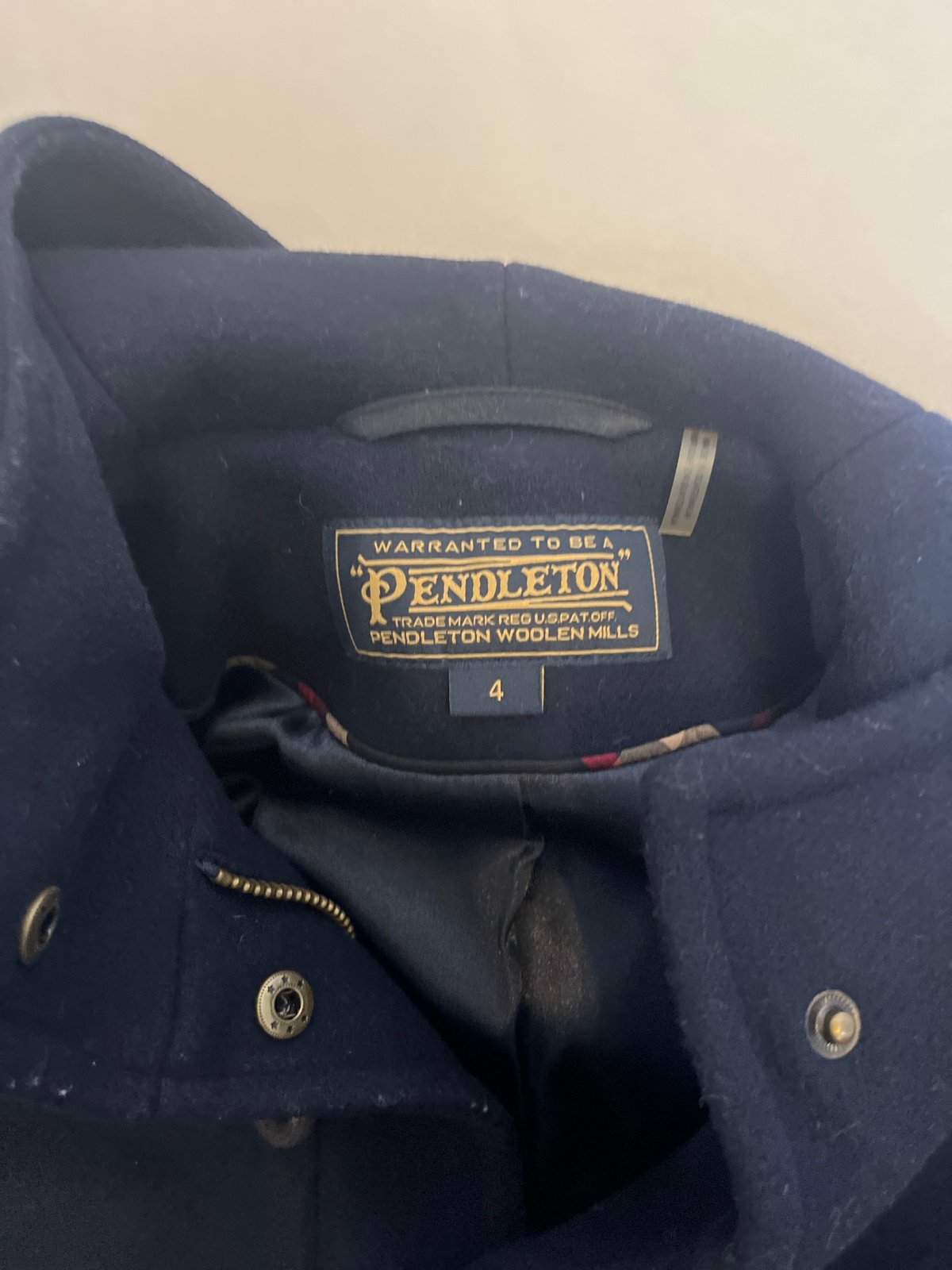 Pendleton Women’s Wool Peacoat Navy Size 4 Hooded
