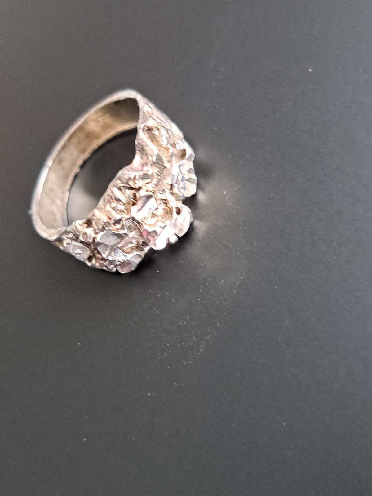 Sterling Silver Nugget Ring sz 5