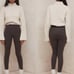 HOUSE OF CB CHOCOLATE JERSEY ULTRA HIGH WAIST COVERSTITCH LEGGINGS