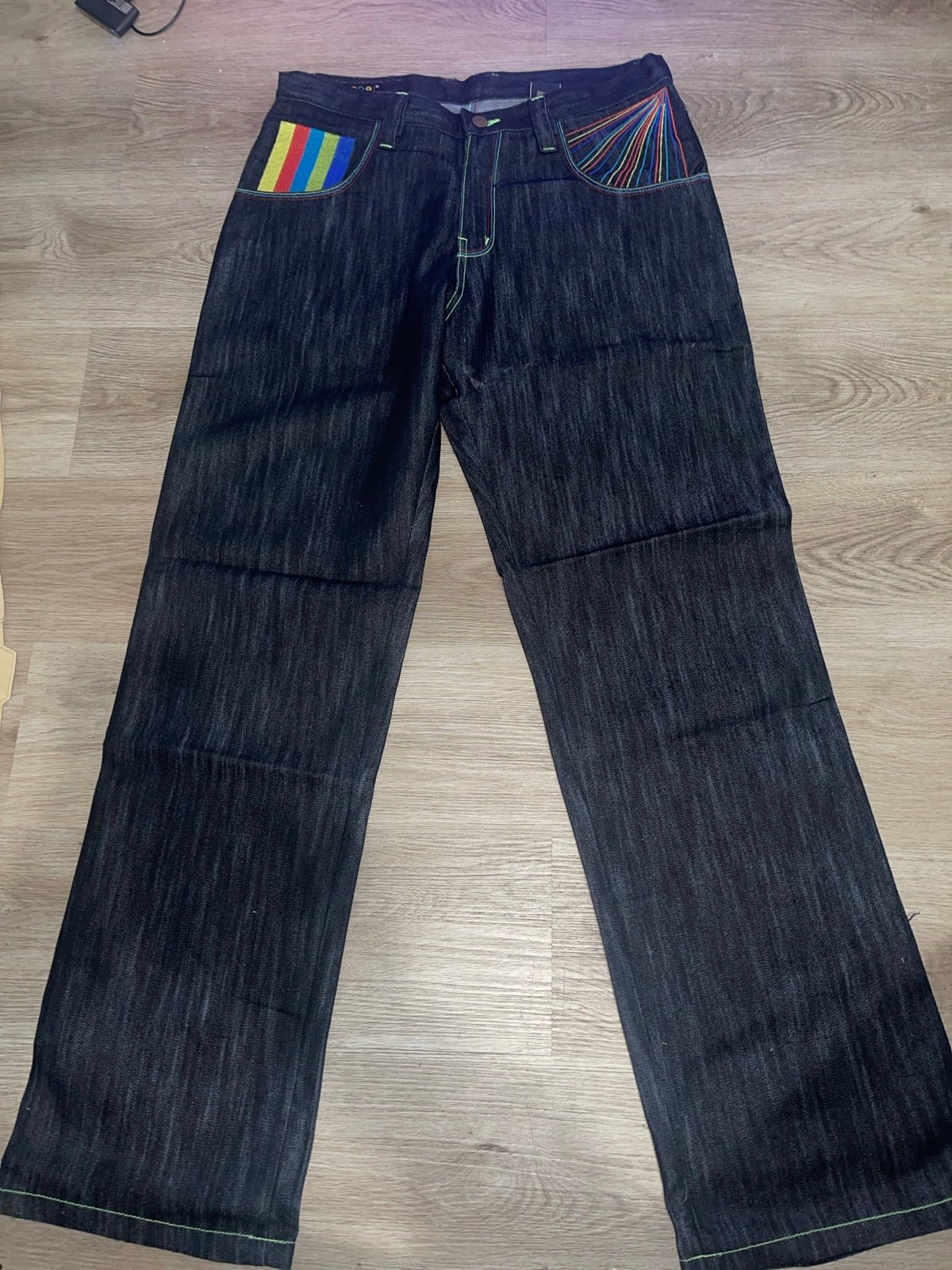 Coogi Men Denim Jeans~Baggy~Embroidered 34/34