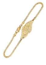 Mom heart plate Gold Bismark Bracelet