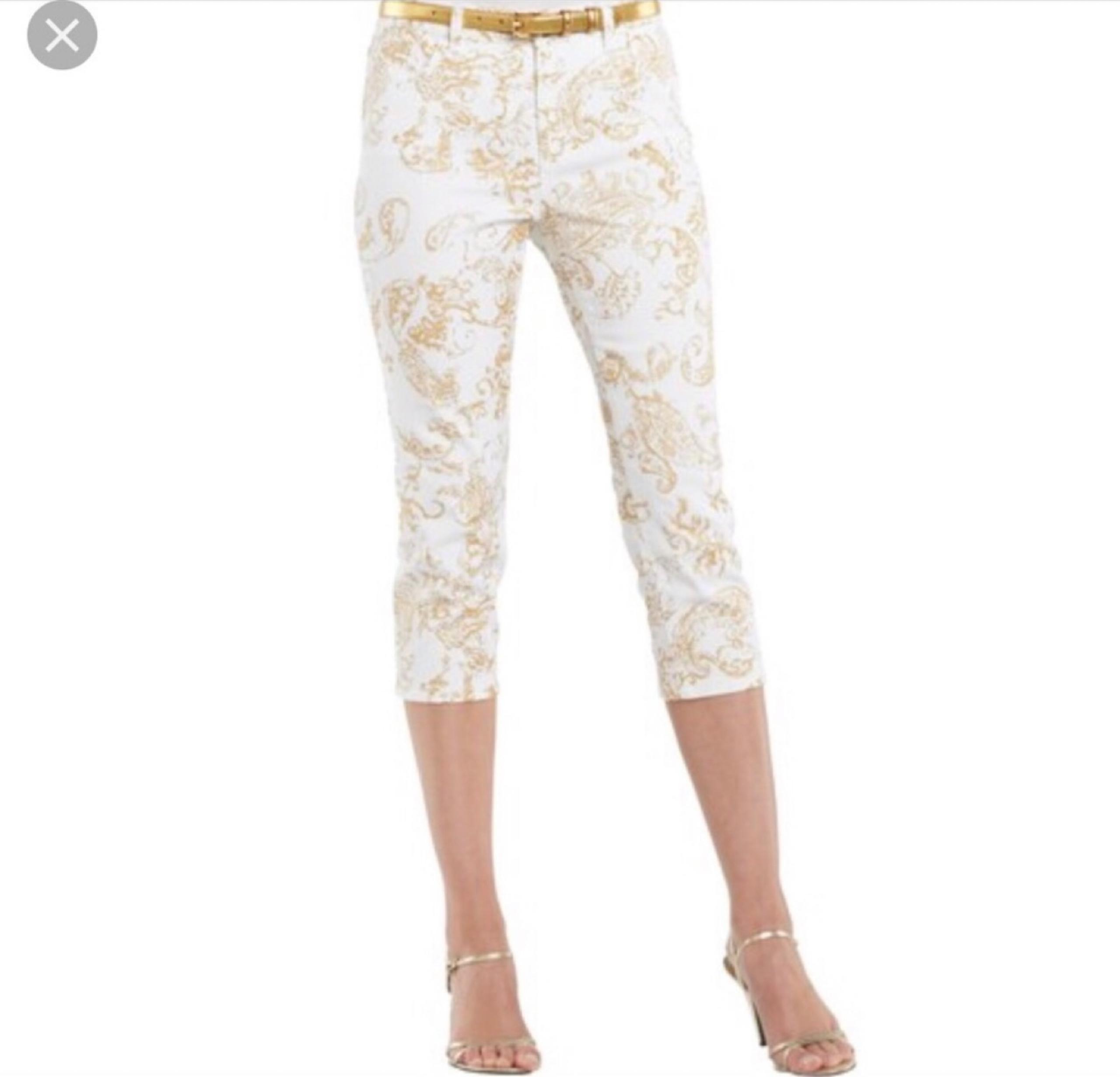 NWOT Chaps White Denim Capris