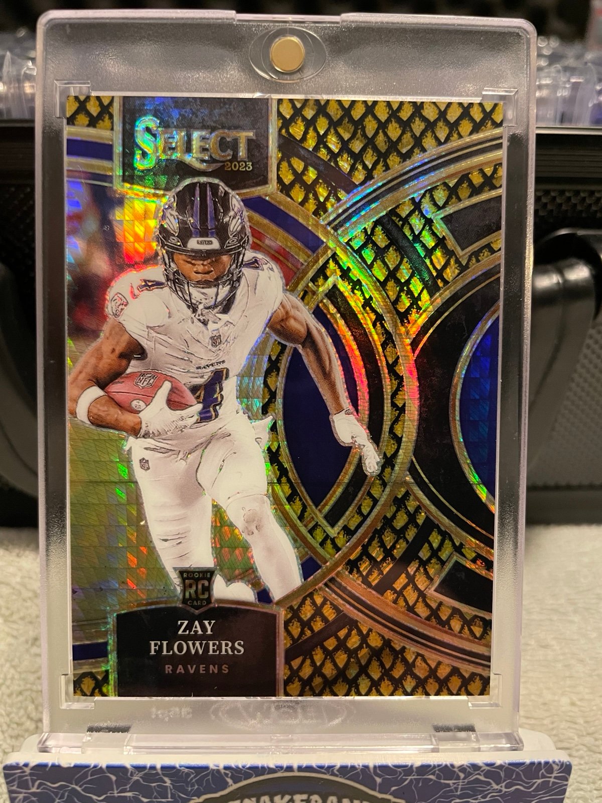 Zay Flowers 2023 Panini Select Premier Dragon Scale Gold Rookie SSP /10