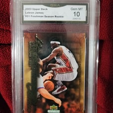 Rookie lebron james grade 10 freshmen year ud cavs lakers nba