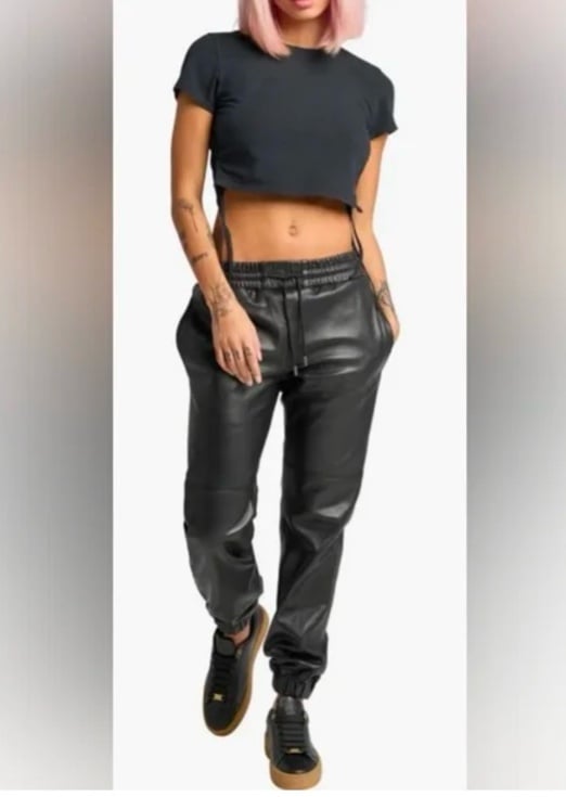 LITA Leather jogger pants