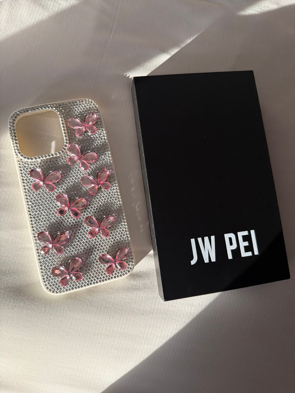 JW PEI IPhone 15 Pro max Crystal Butterfly Case