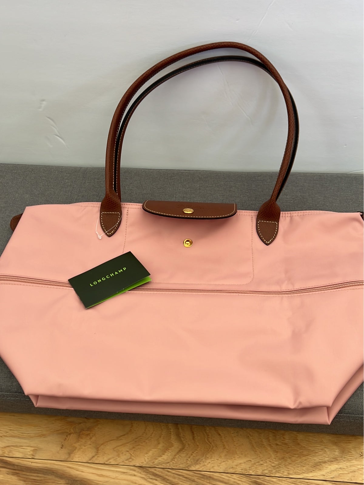 Authentic Longchamp Le Pliage Expandable Tote shops in Pinky Pink