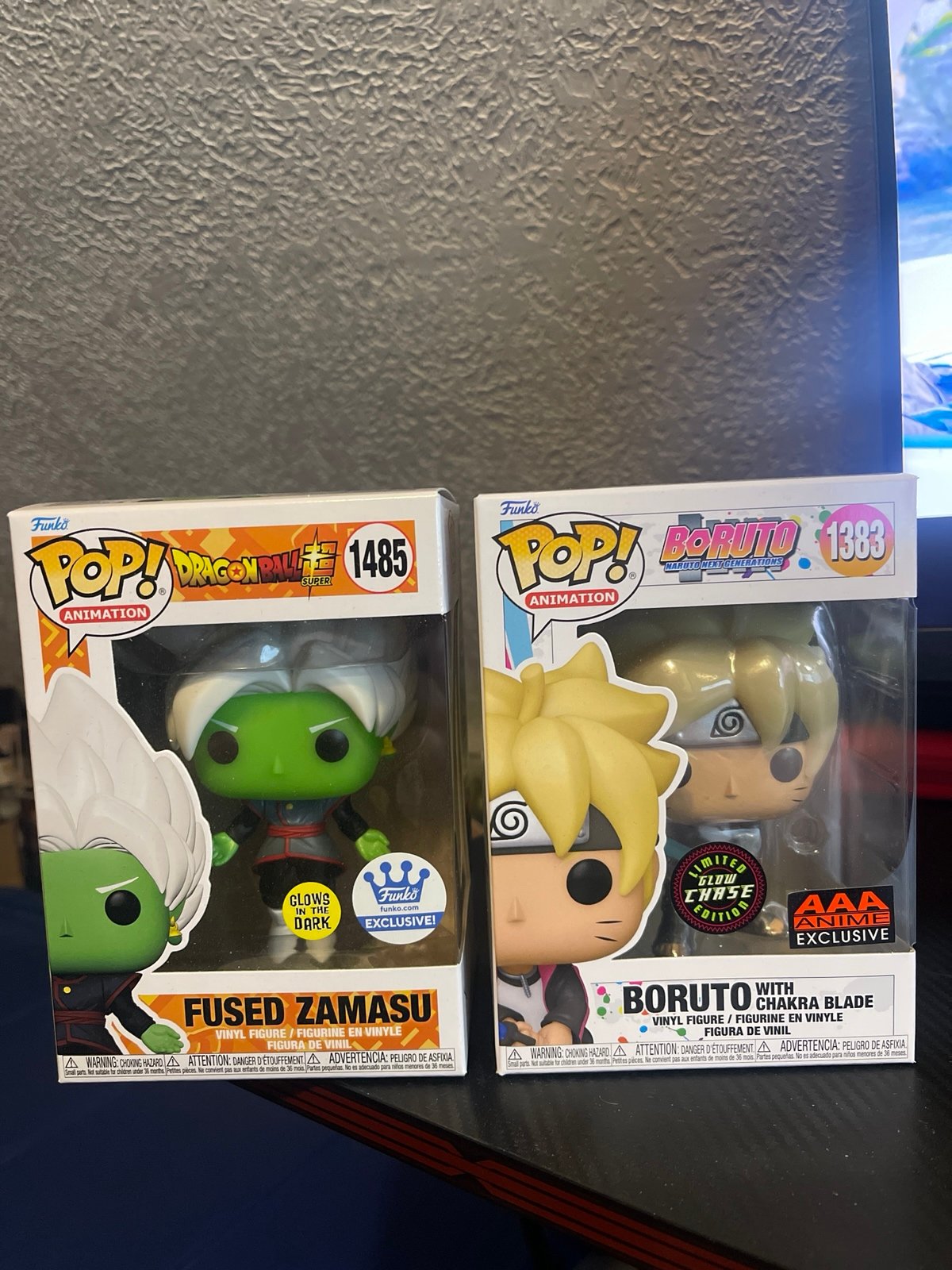Funko pop anime DBZ Fused Zamasu and Boruto AAA Exclusive Chase
