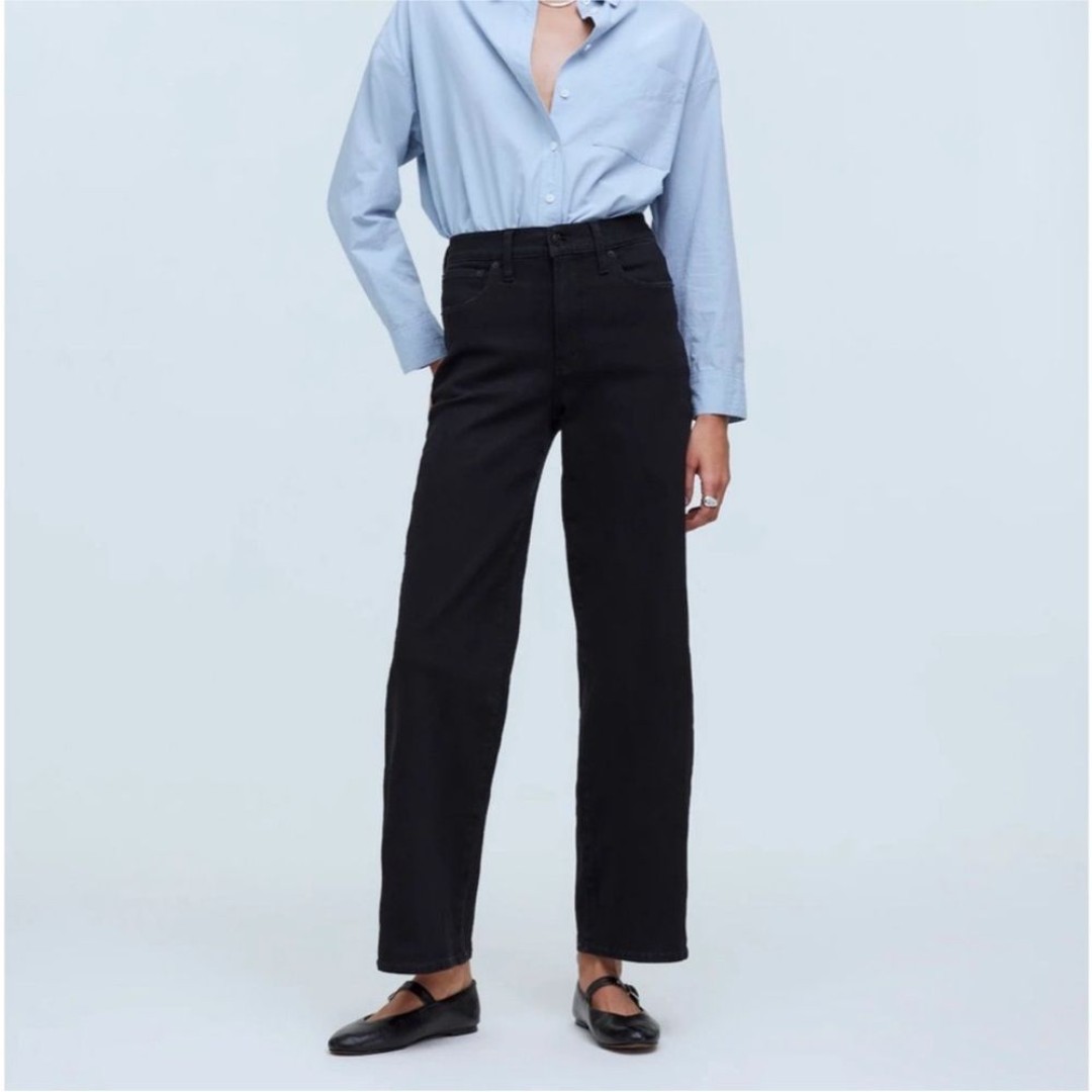 Madewell black perfect vintage wide leg jeans black wash size 30 new