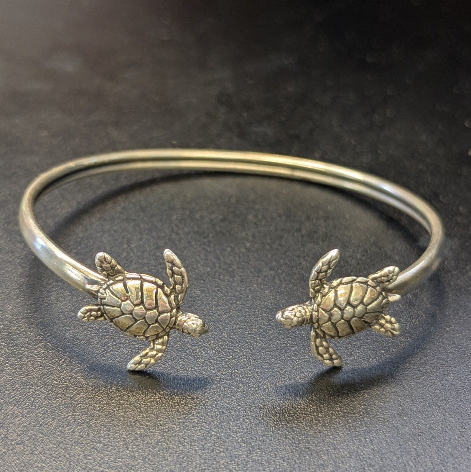 Kabana Vintage Sterling Silver Sea Turtle Cuff Bracelet