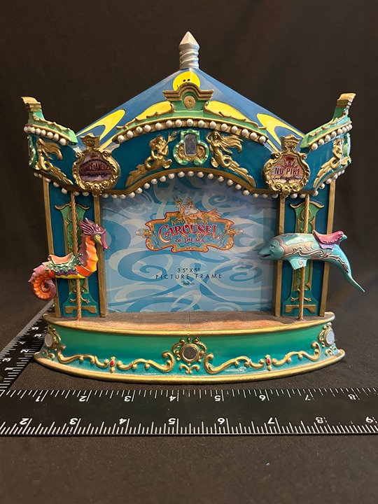 Vintage Disney California Adventure LKing Triton’s Carousel picture frame