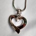Vintage New Designer Marcasite Sterling Silver Heart Pendant 18 Necklace