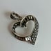 Vintage New Designer Marcasite Sterling Silver Heart Pendant 18 Necklace