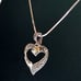 Vintage New Designer Marcasite Sterling Silver Heart Pendant 18 Necklace