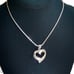 Vintage New Designer Marcasite Sterling Silver Heart Pendant 18 Necklace