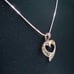 Vintage New Designer Marcasite Sterling Silver Heart Pendant 18 Necklace