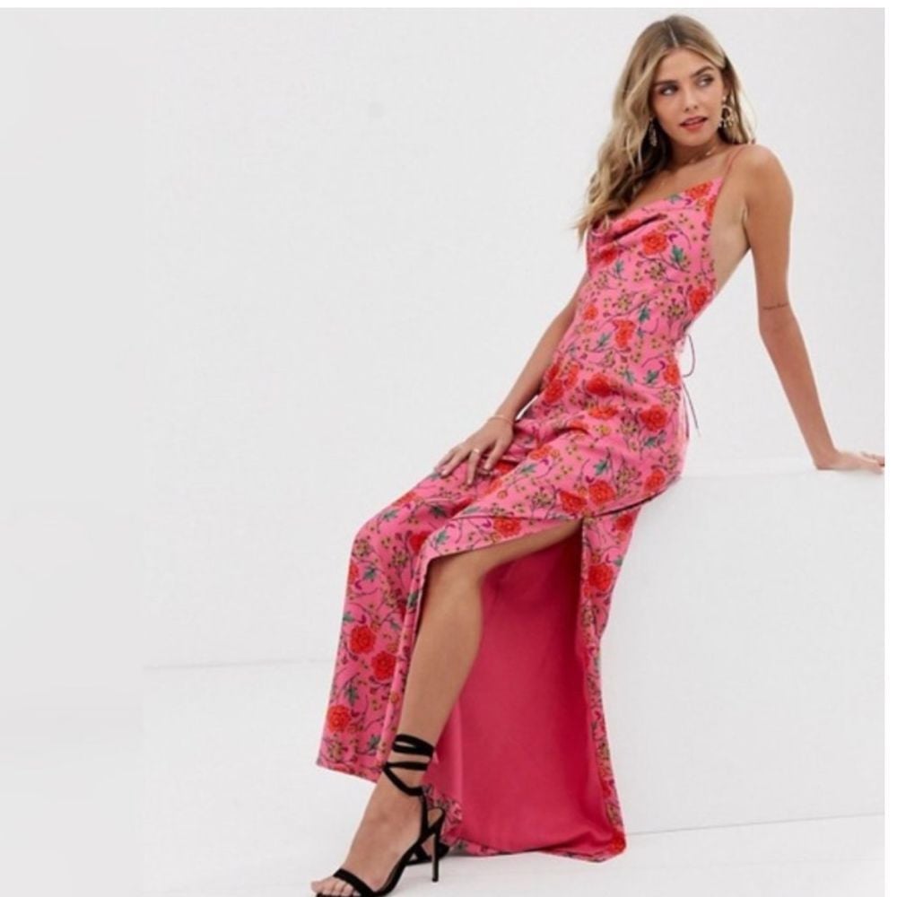 Anthropologie Finders Keepers Hana Floral Pink Strappy Jumpsuit New Size Small