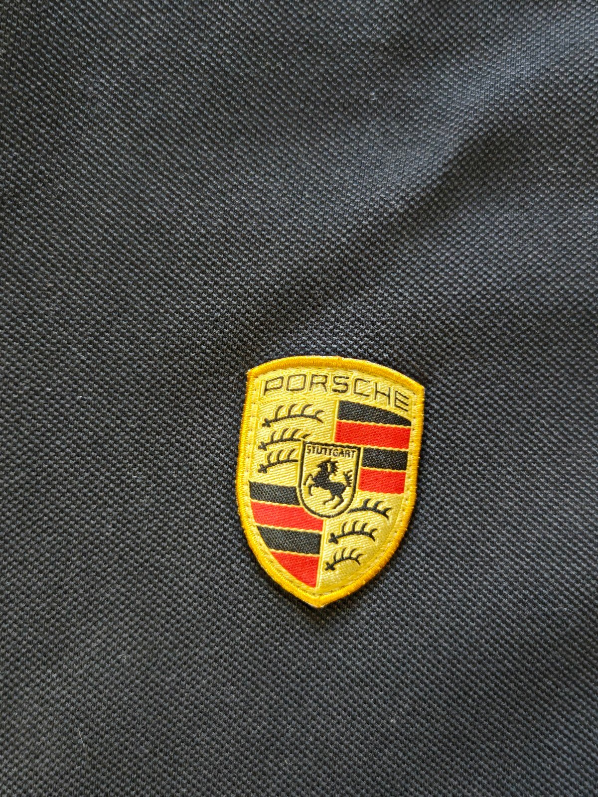 Porsche Design Racing SS Polo Shirt Vintage Logo Portugal Made Black L Men