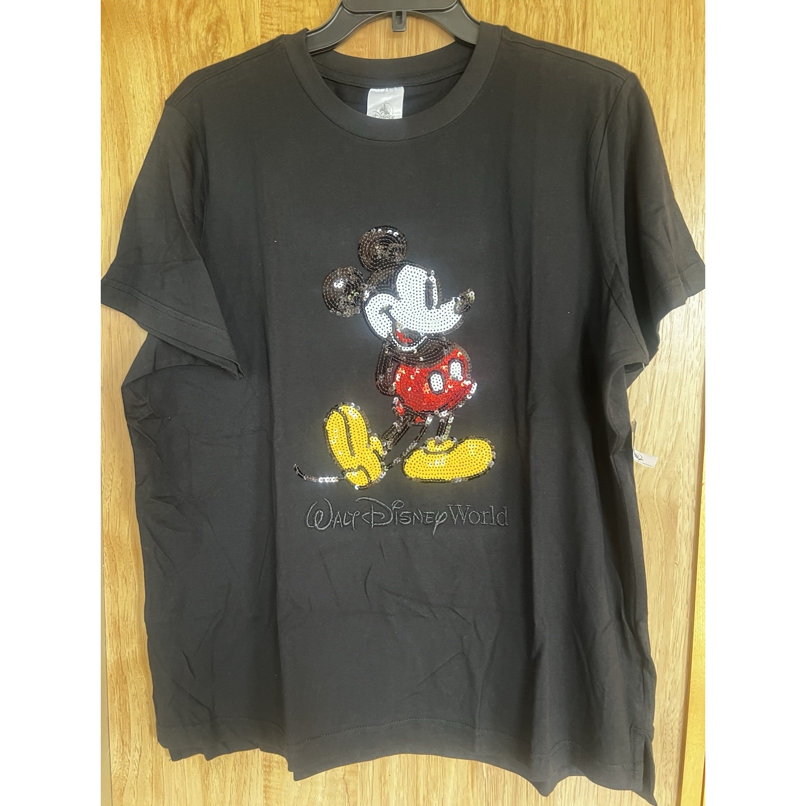 NWT 2025 Disney Parks Mickey Mouse Colored Sequin Shirt Sz M!