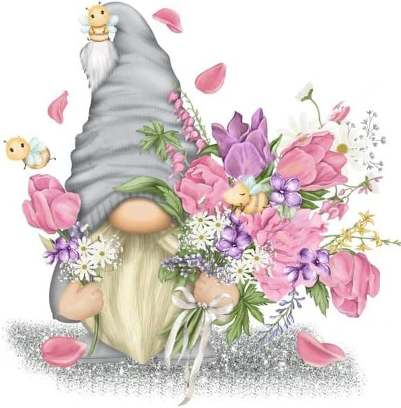 5D Gnome Flower Diamond Painting Kits for Adult 12X12inch