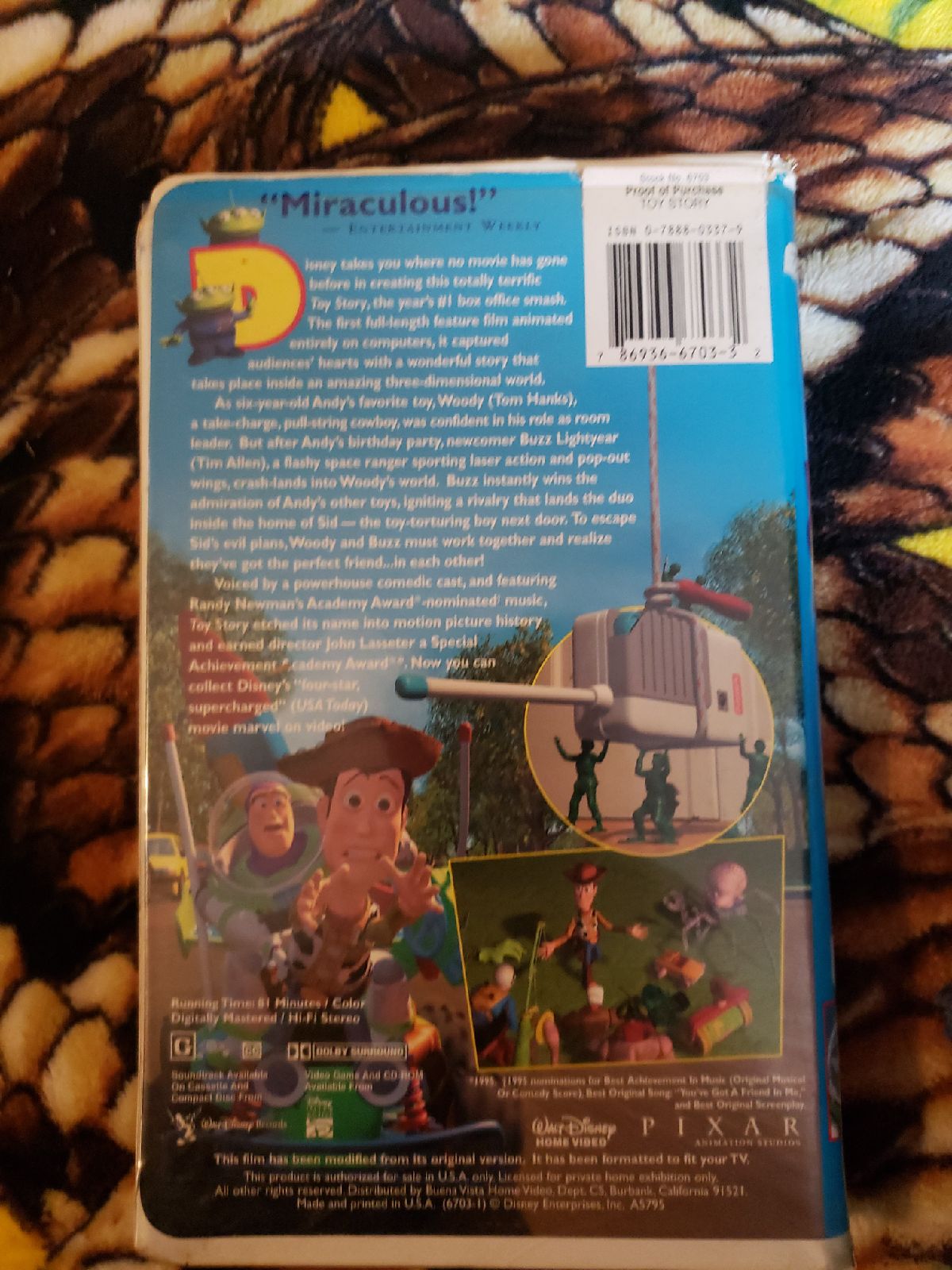 Toy Story 1995 vhs