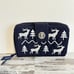 Vera Bradley RFID Turnlock Wallet Merry Mischief Snow Day Deer Navy NWT Gift