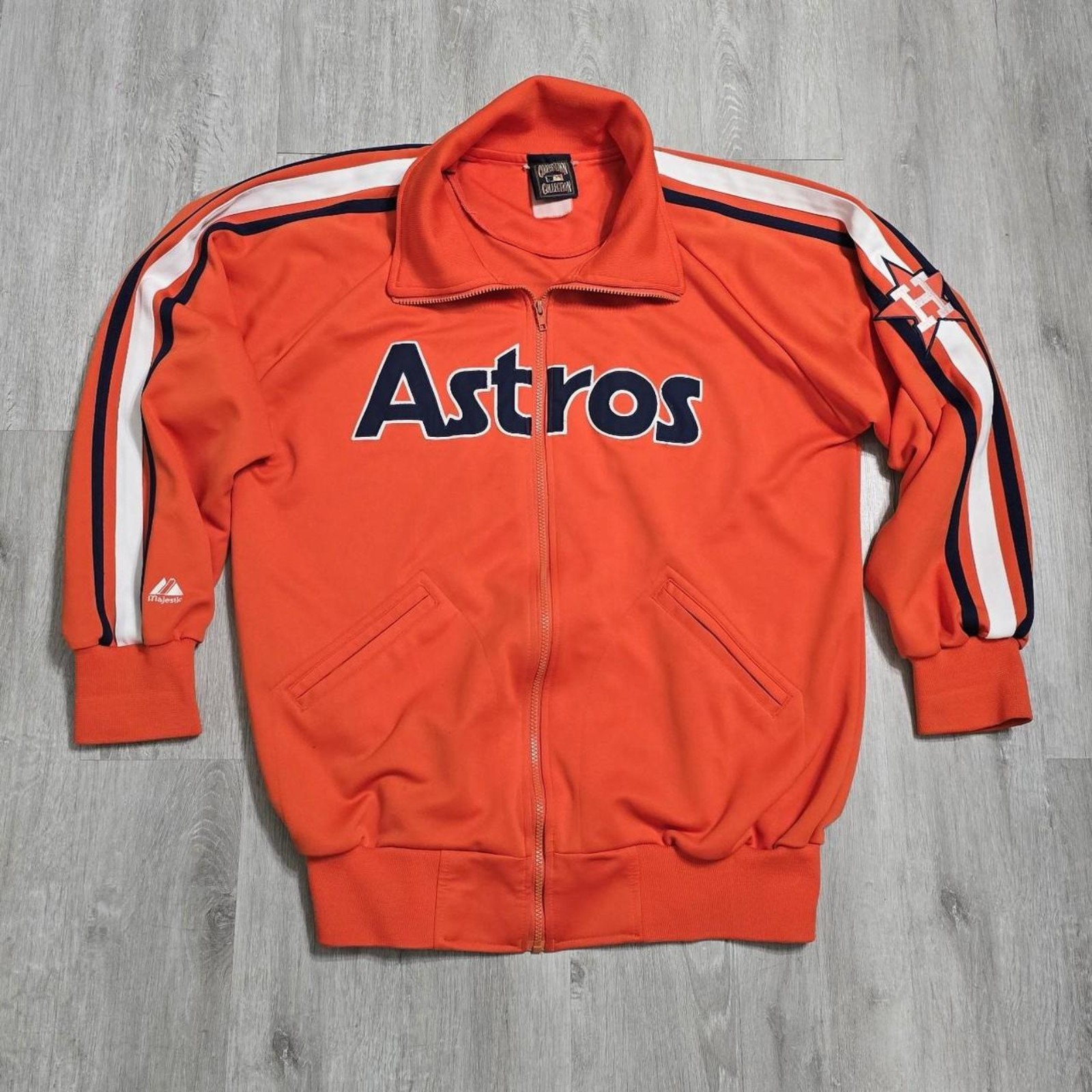 Houston Astros Cooperstown Collection Retro Track Jacket Majestic XXL