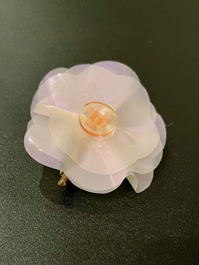 Chanel ☆ Coco Mark Camellia Corsage Logo Plastic Vintage