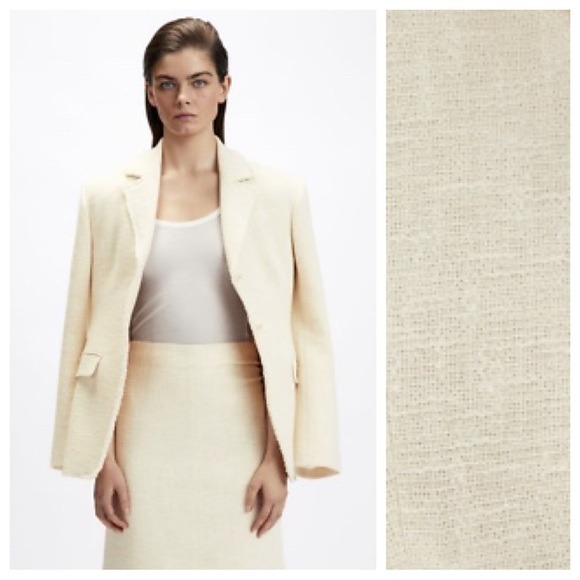 NWT Oyster White Textured Blazer with Pockets. Size S.