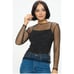 Size Small SEXY BLACK MESH SHEER EMBELLISHED GOLD STUD TOP Dressy Evening Club