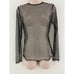 Size Small SEXY BLACK MESH SHEER EMBELLISHED GOLD STUD TOP Dressy Evening Club