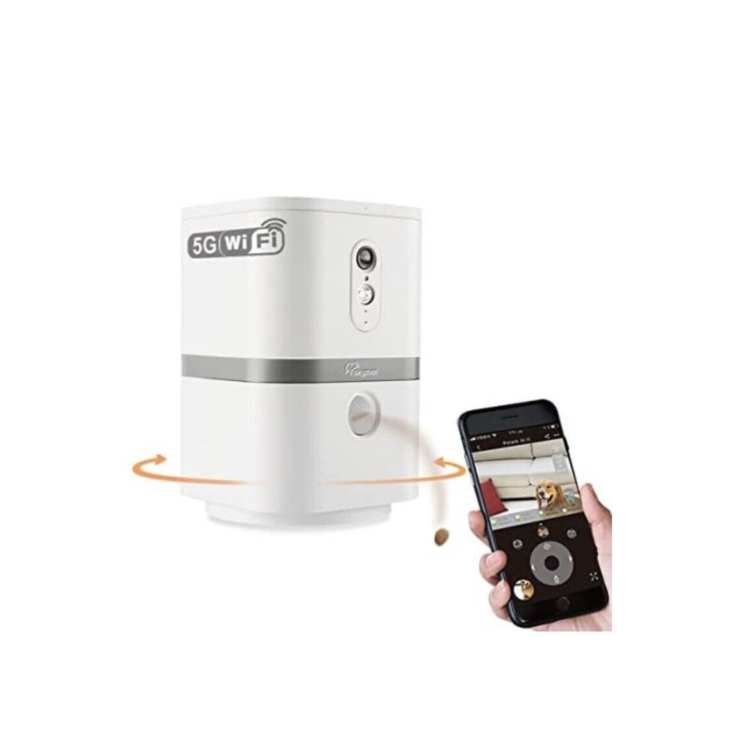 SKYMEE Petalk AI II Dog Camera Automatic Treat Dispenser WiFi Full HD Pet Camera