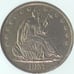 1857 US Mint 50c Seated Liberty Silver 50c ANACS AU Det/Net EF45 Civil War Era!!