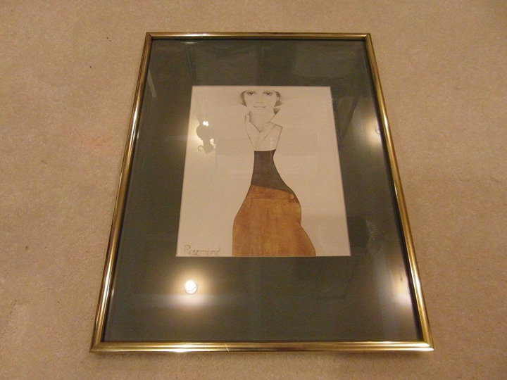 COLOR PENCIL DRAWING of WOMAN in DRESS VERY DETAILED FACE approx. 12x16 NM 32944