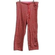Victoria’s Secret pink and red polkadotd polkadot button front pocket pants