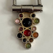 Judith Leiber Semiprecious Stones Key Chain
