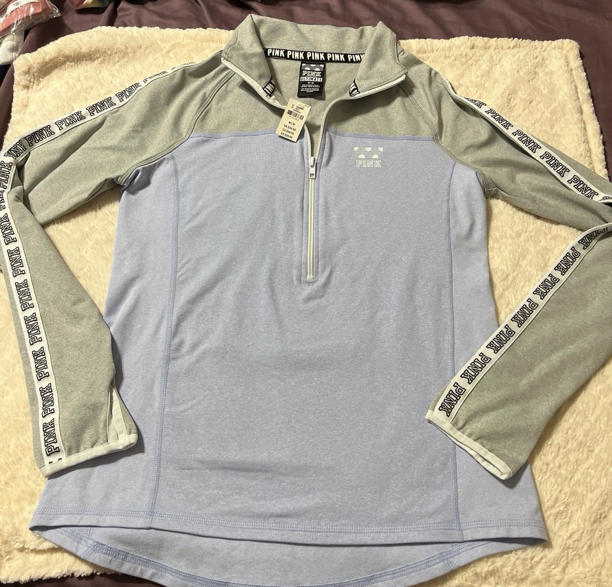 PINK Victoria’s Secret pullover jacket top ultimate Medium New rare gym fitness