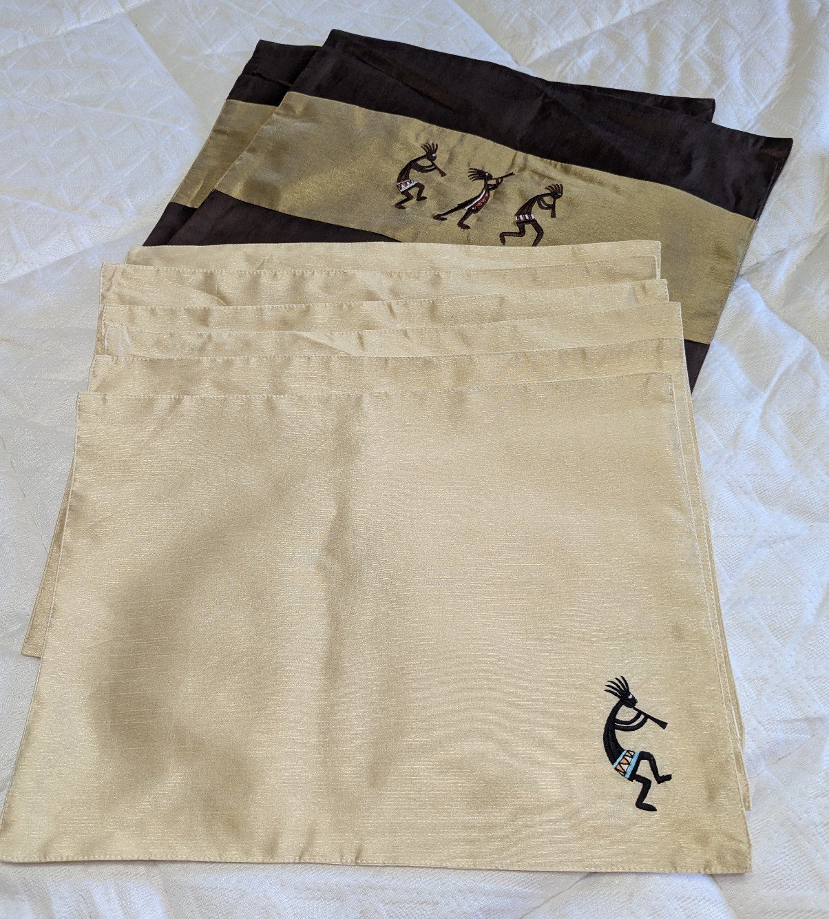 Placemats Southwestern Kokopelli Flute Dance Native American Vtg 8 Total