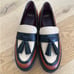 Franco Sarto - Balinna Slip On Chunky Sole Loafers in Brown Beige & Black