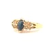 Vintage Blue Marquise Gold Ring 6.25