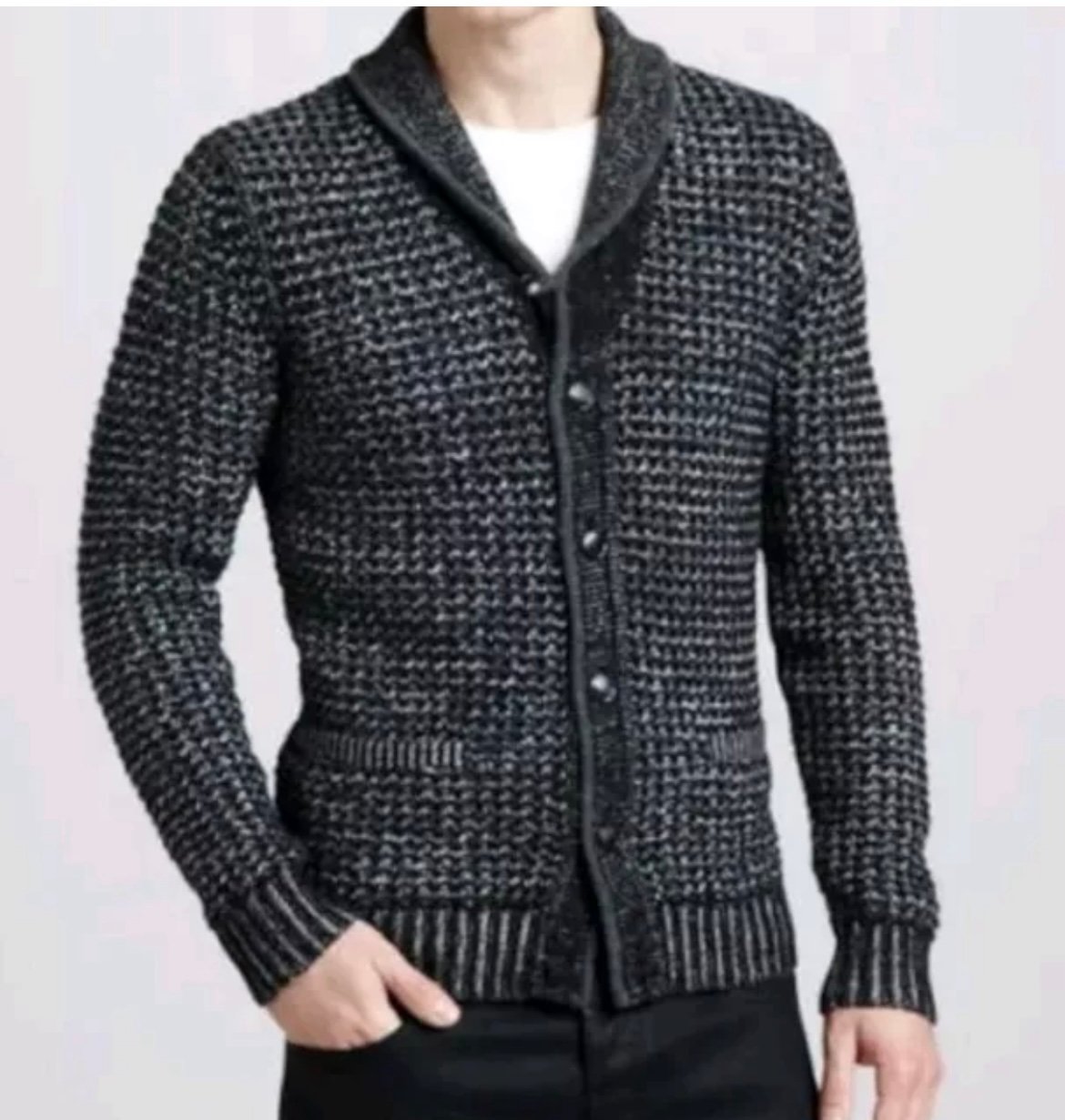 Rag & Bone Mens Cardigan Sweater Size M Wool Chunky Knit Neiman Marcus Target