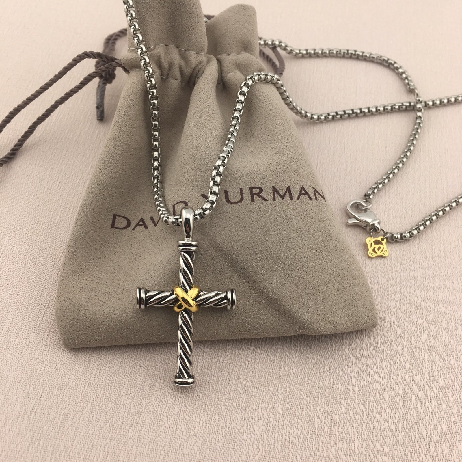 Authentic Silver cross necklace