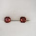 10K Yellow Gold Premium Brazilian Red Citrine stud earrings 1.25 tcw