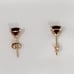 10K Yellow Gold Premium Brazilian Red Citrine stud earrings 1.25 tcw